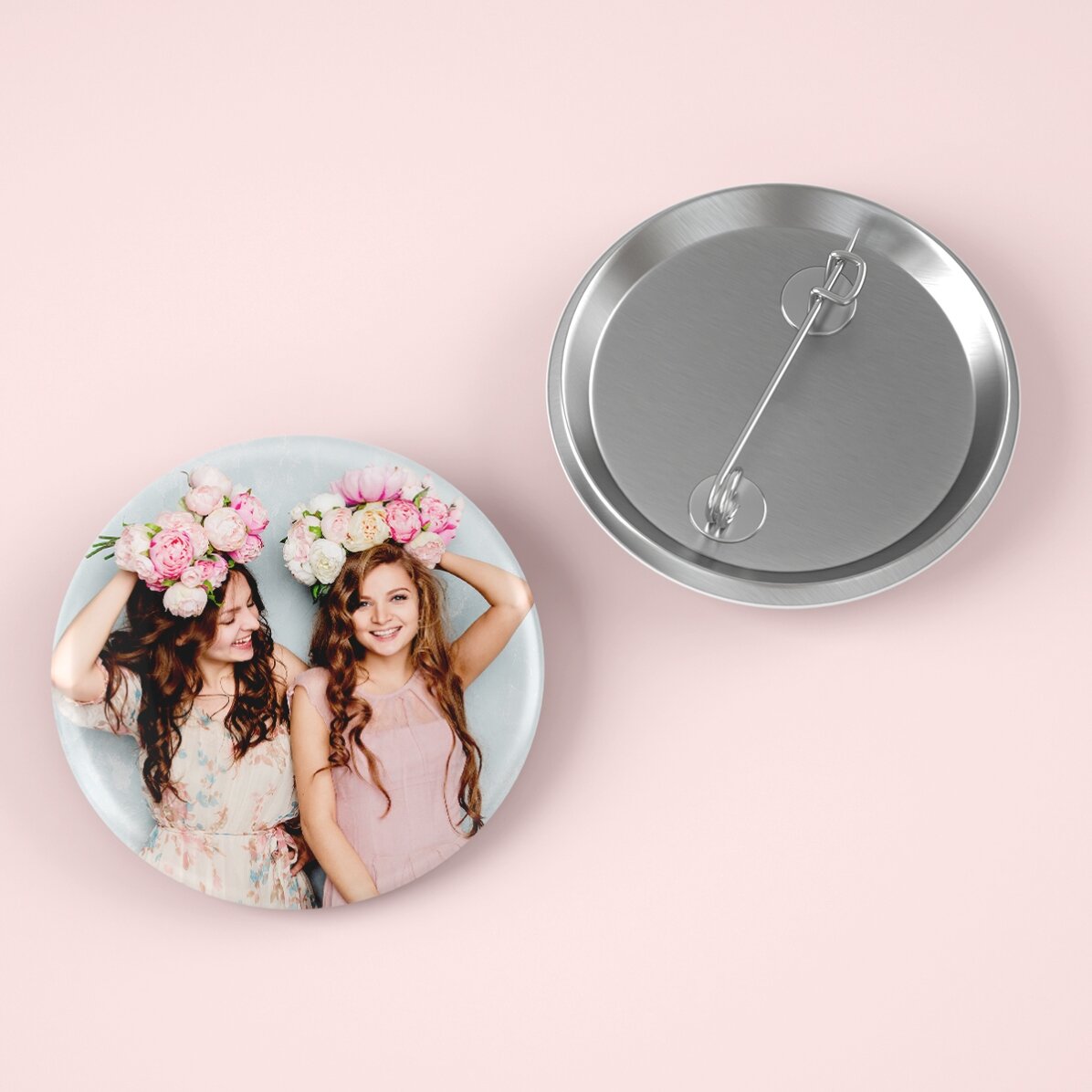 Personalisiertes Button mit einem Foto