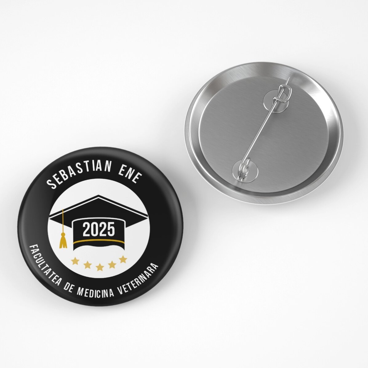 Personalisiertes Button mit Text – Absolvent