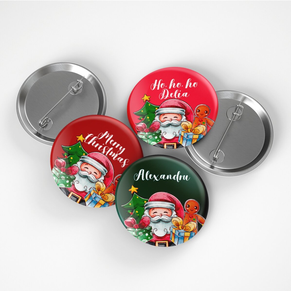 Personalisiertes Abzeichen mit Text – Weihnachten