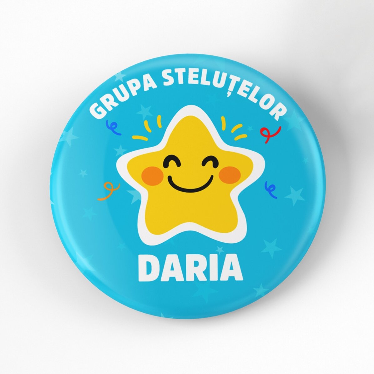 Personalisiertes Button mit Text – Die Sternchen-Gruppe