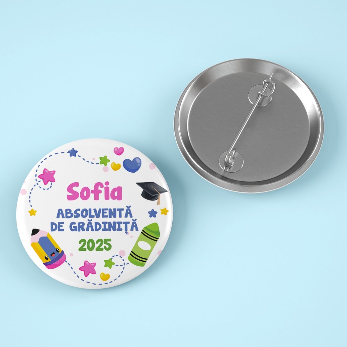 Personalisiertes Abzeichen mit Text zum Schulabschluss für – Kindergartenabsolvent