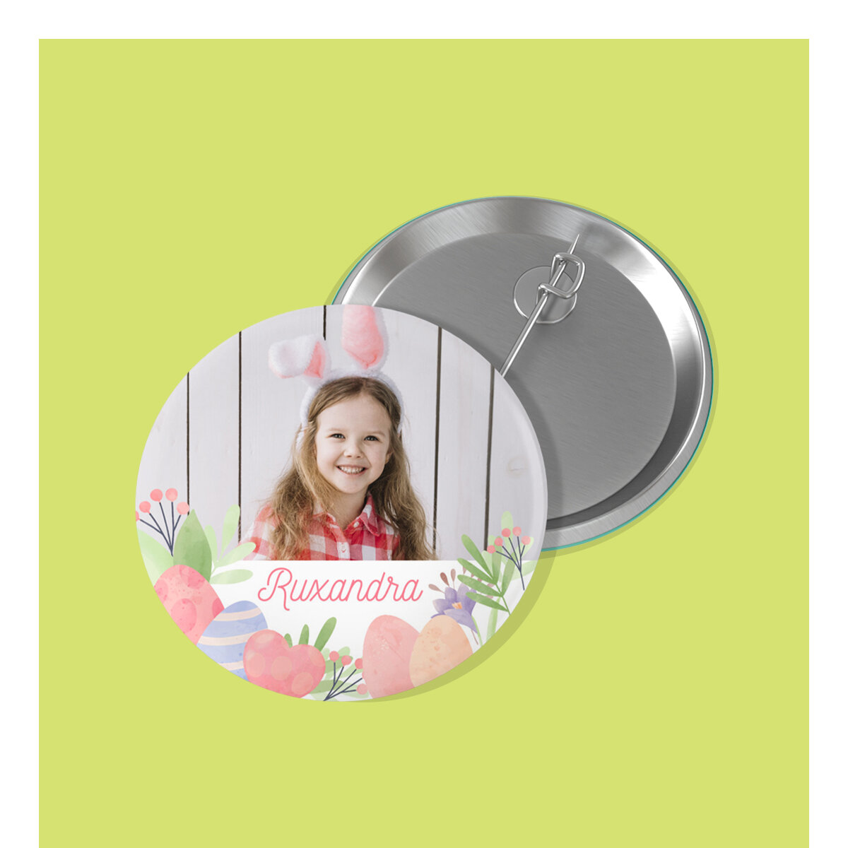 Personalisierte Oster-Buttons