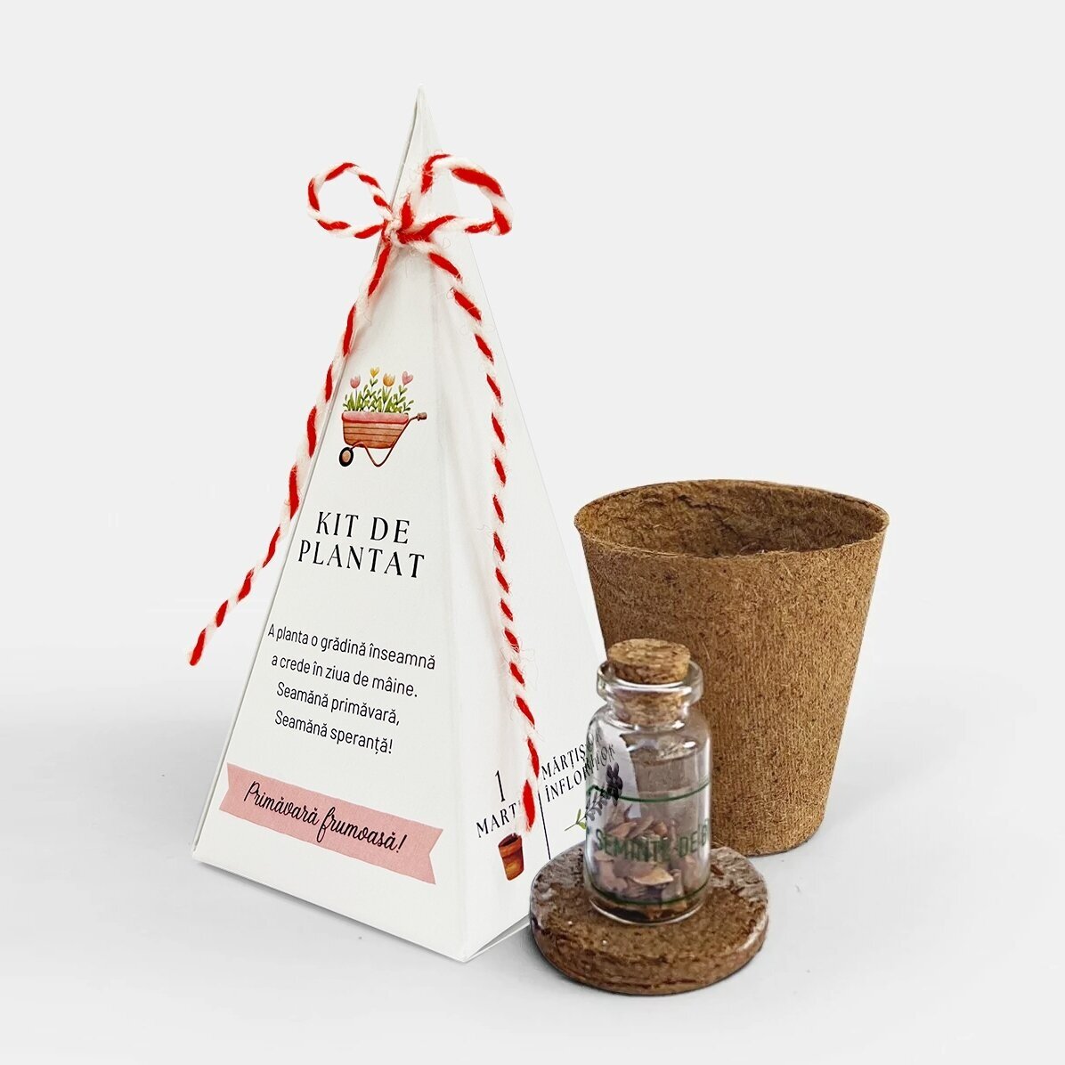 Personalised flower planting kit with logo