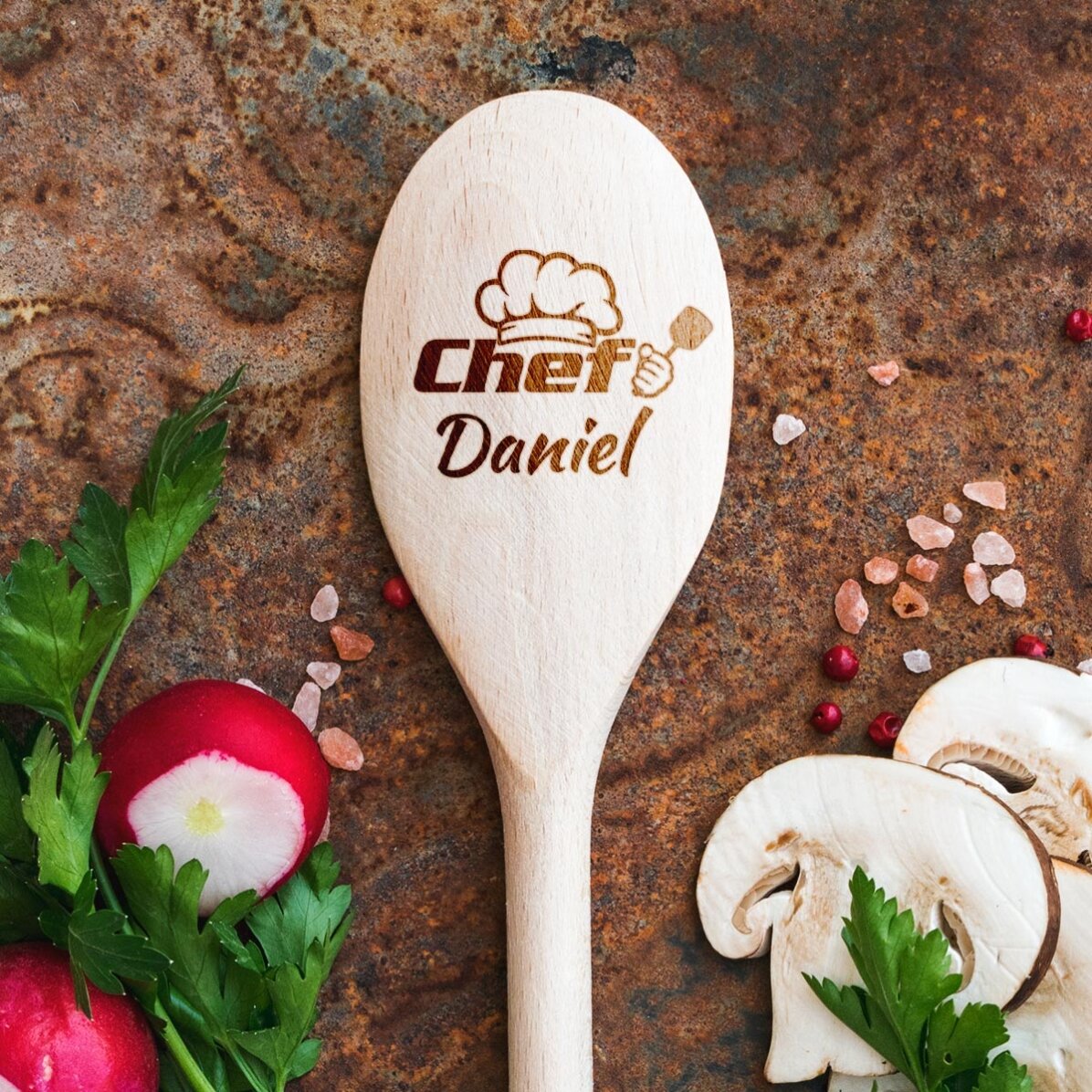 Personalisierter Holzlöffel – Chefkoch