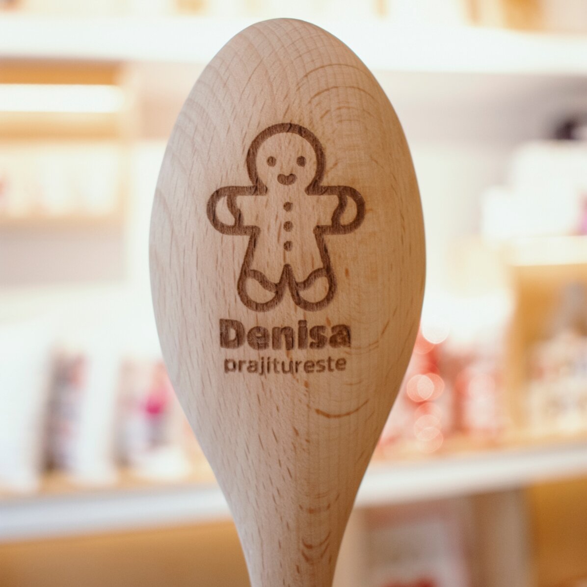 Personalisierter Holzlöffel – Gingerbread