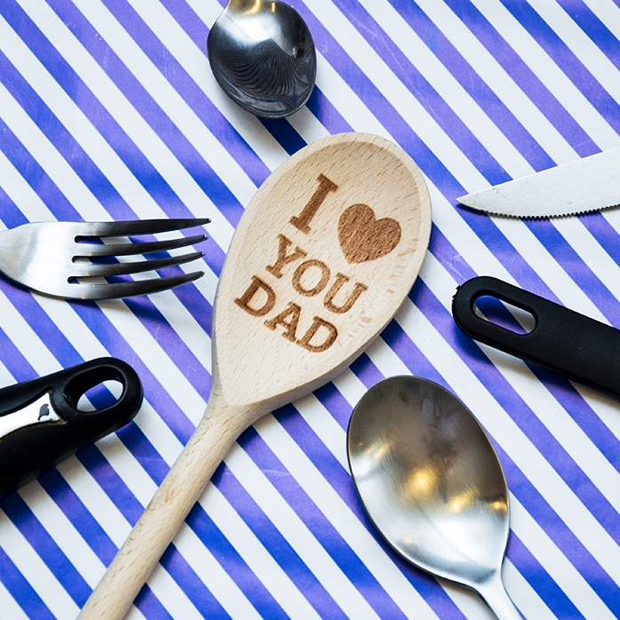 Personalised wooden spoon - I love you