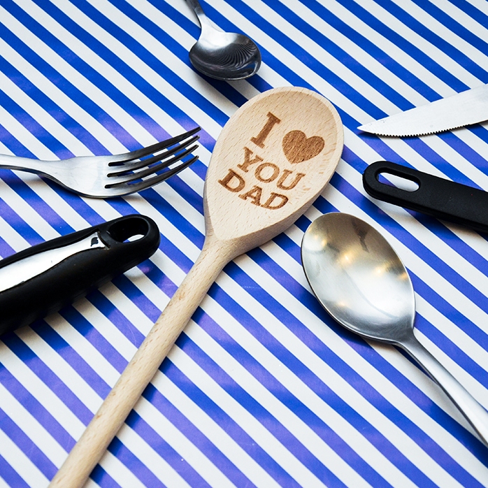 Personalised wooden spoon - I love you