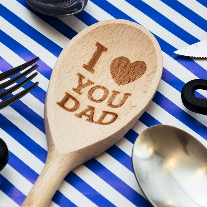 Personalised wooden spoon - I love you