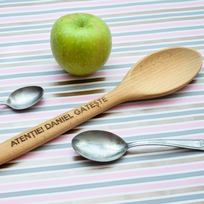 Personalisierter Holzlöffel – rundes Modell