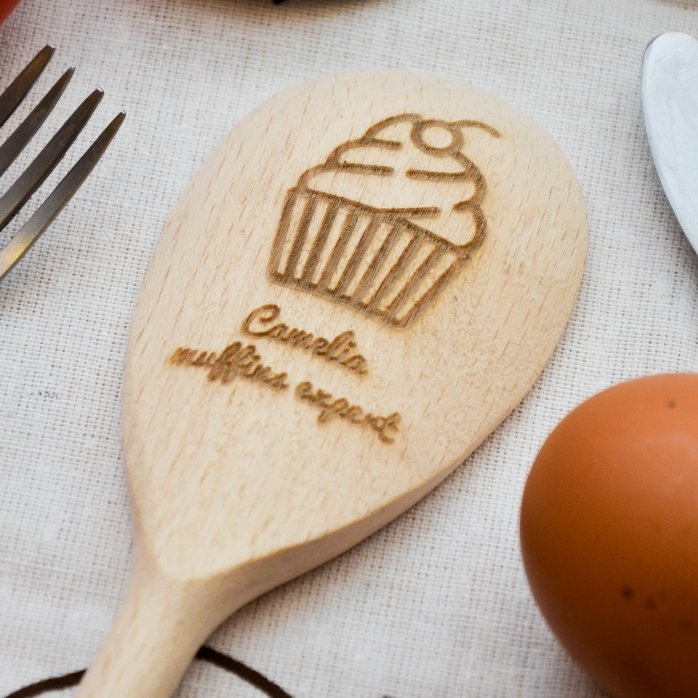 Personalisierter Holzlöffel – Muffins Expert