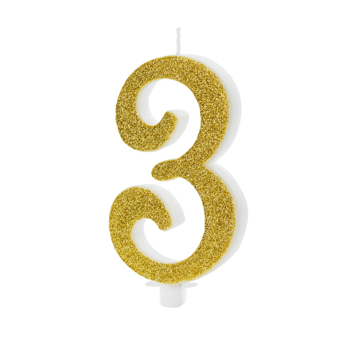 Tortenkerzen – Goldene Ziffern, 10 cm