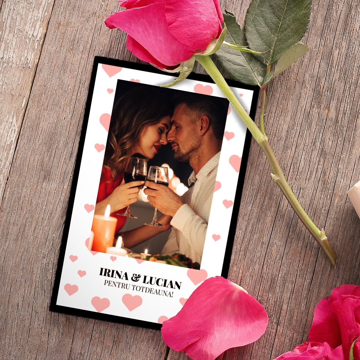 10x15 cm magnet personalised with text and photo - Forever!