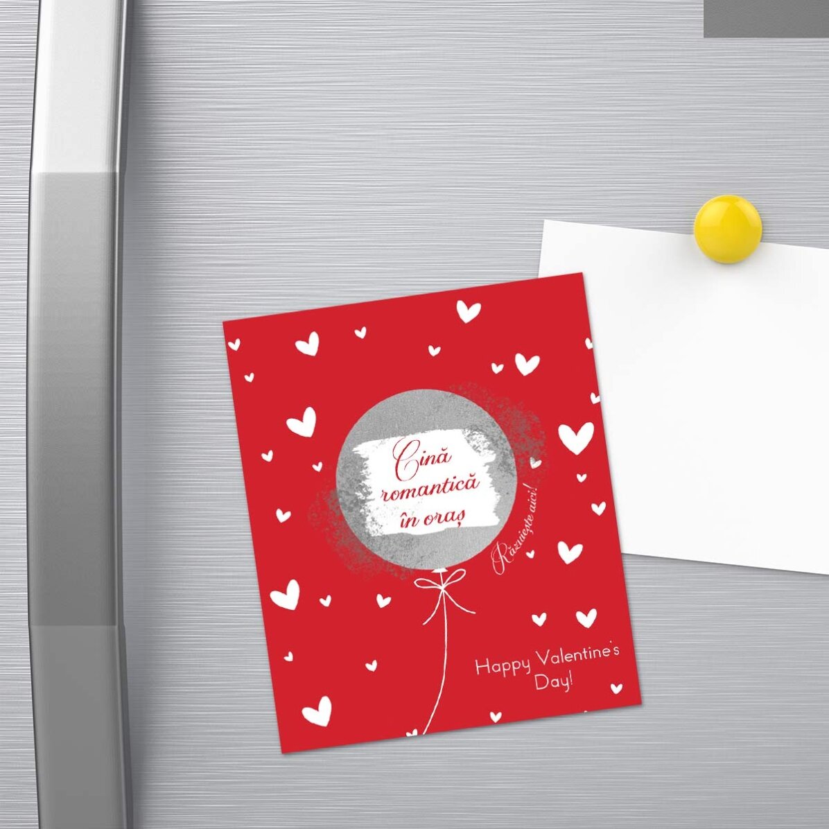 Abkratzbarer Magnet, 10 x 12 cm, individuell mit dem Text „Love“ gestaltet