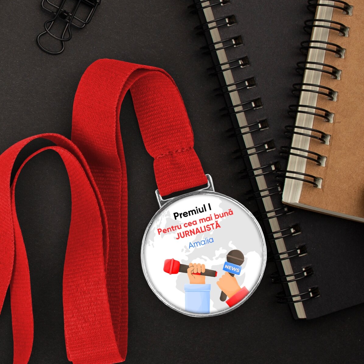 Personalised medal with message - Journalist