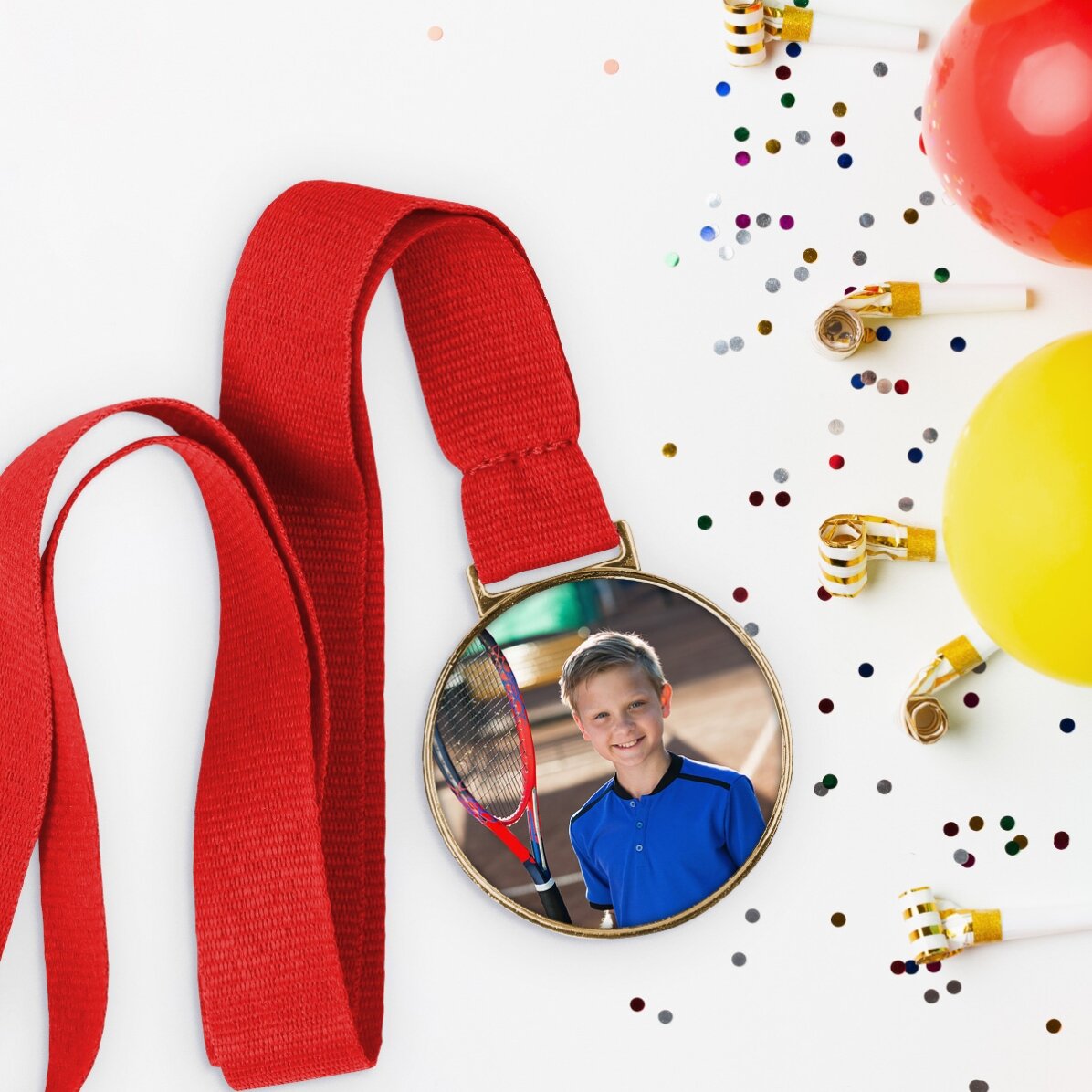Personalised medal with a photo