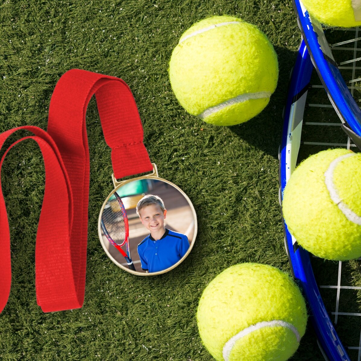 Personalised medal with a photo