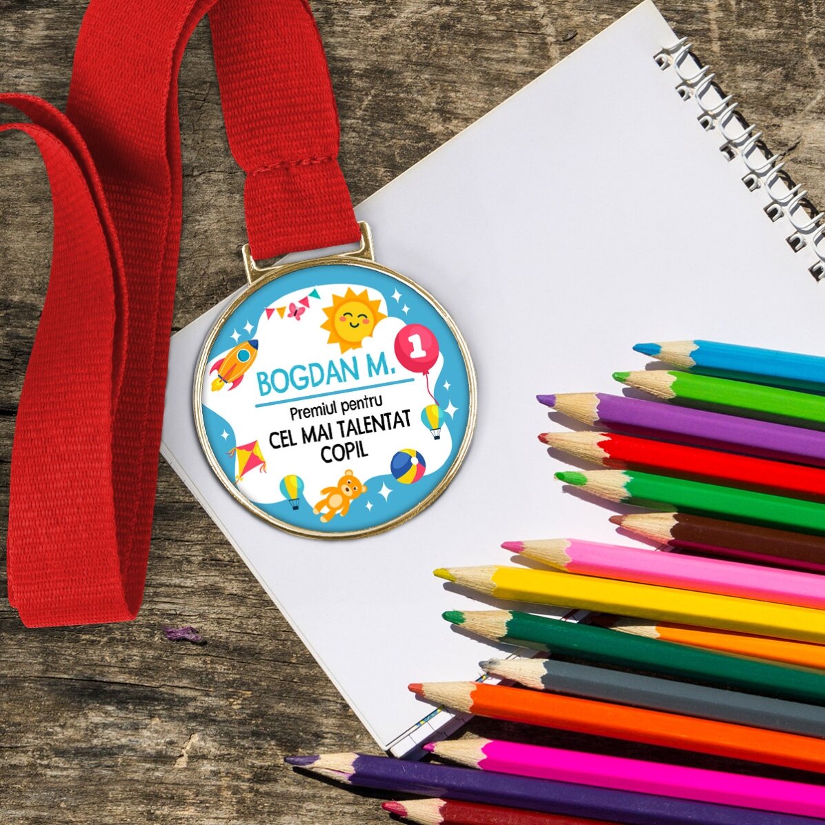Personalised medal with text - Children