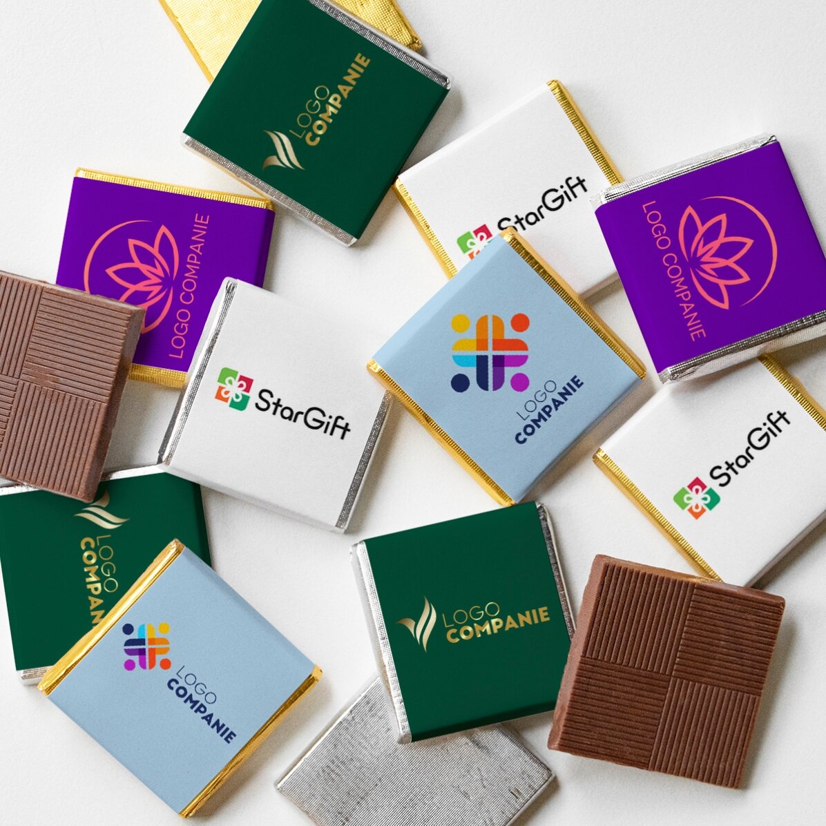 Personalisierte Mini-Schokolade mit Logo