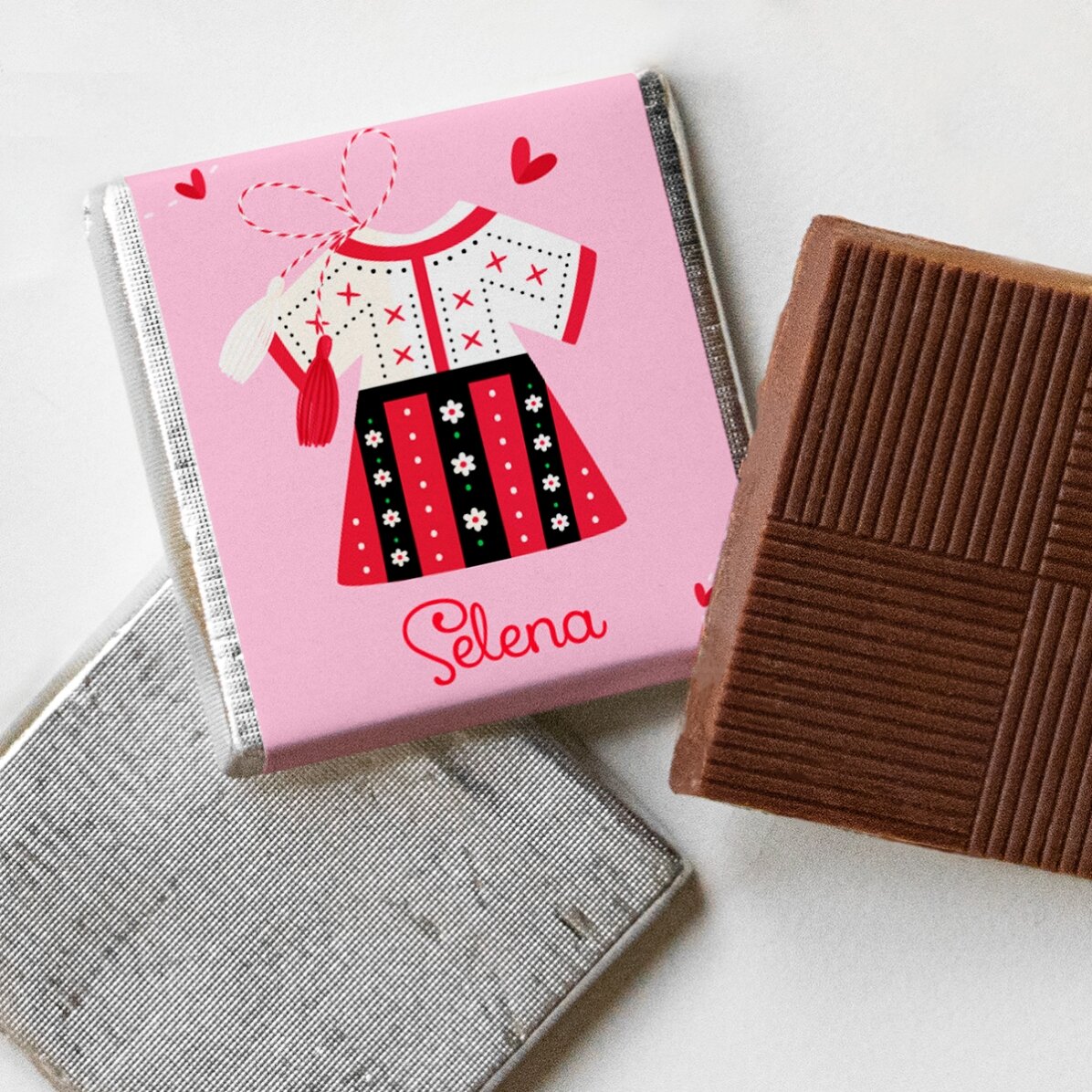 Personalisierte Mini-Schokolade mit Namen – 1. März