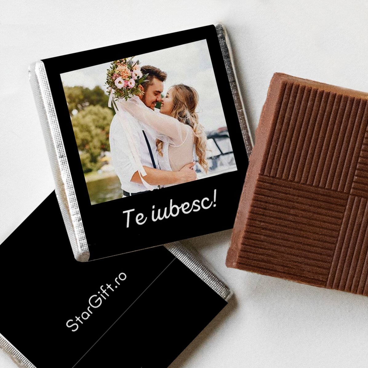 Personalisierte Mini-Schokolade mit Foto und Text
