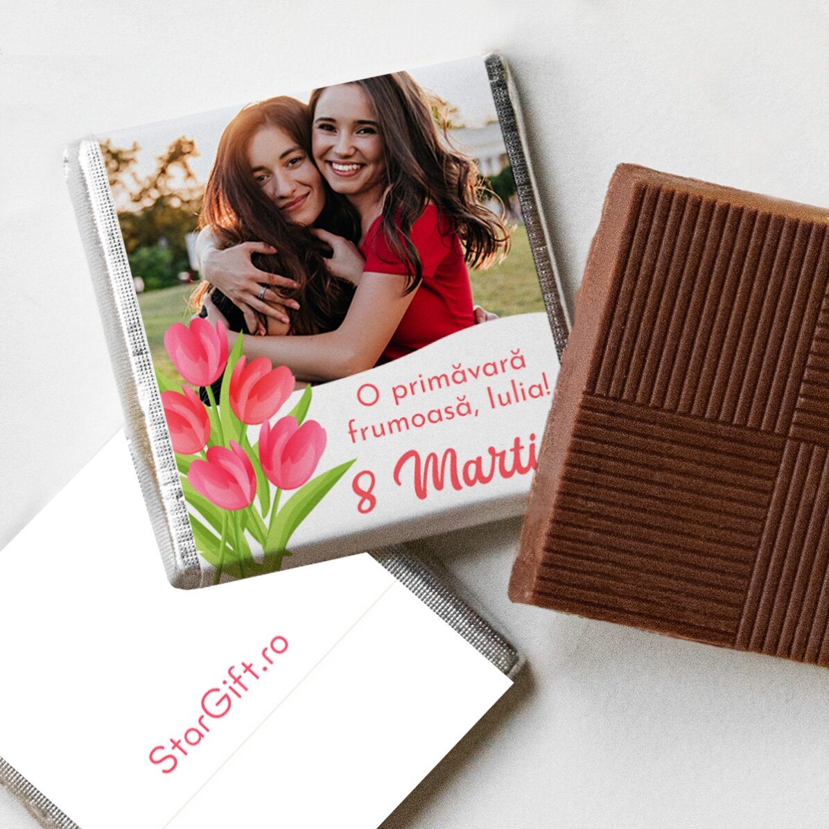 Personalisierte Mini-Schokolade mit Foto und Botschaft – Lalele