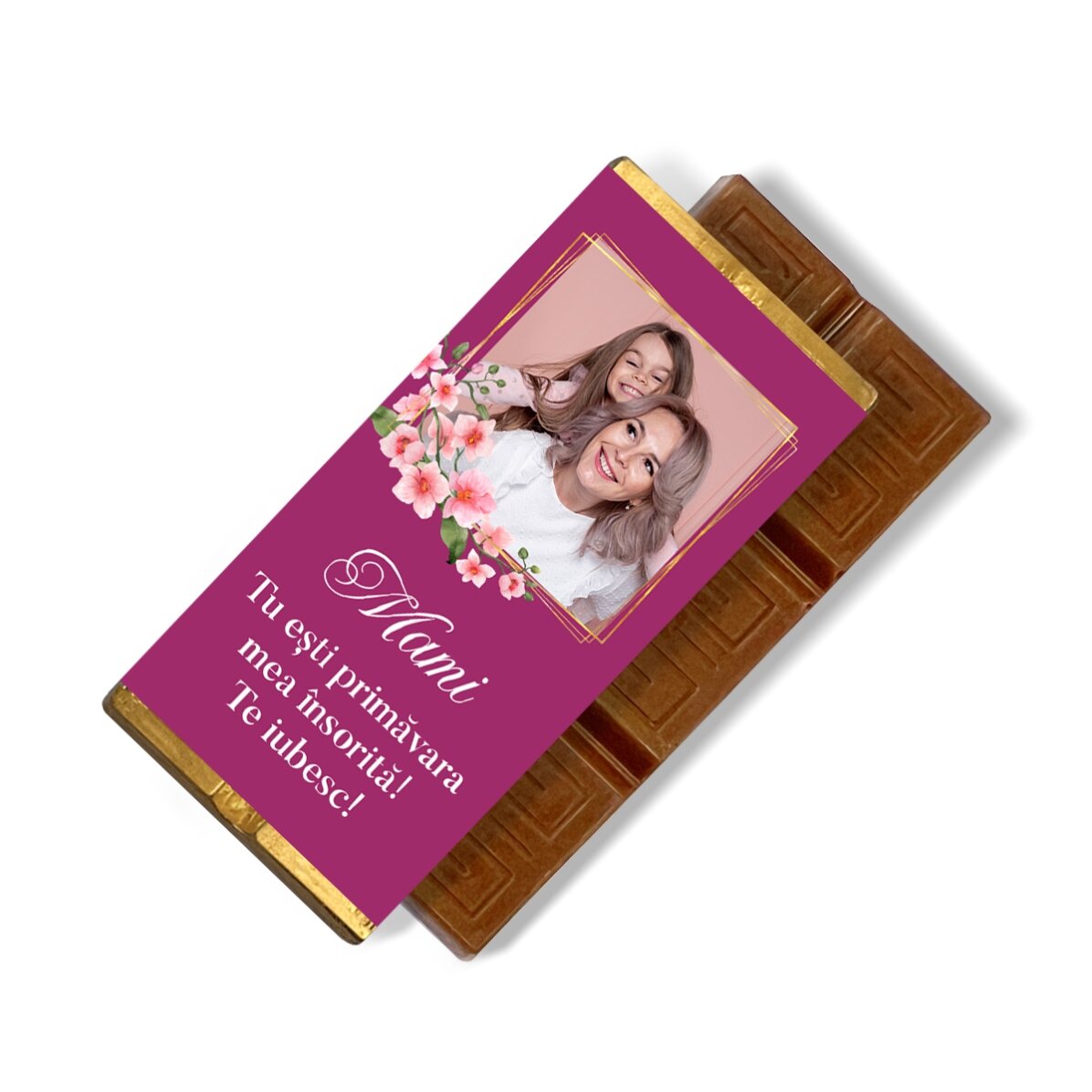 Personalisierte Mini-Schokoladentafel mit Botschaft und Foto – Meine Liebe