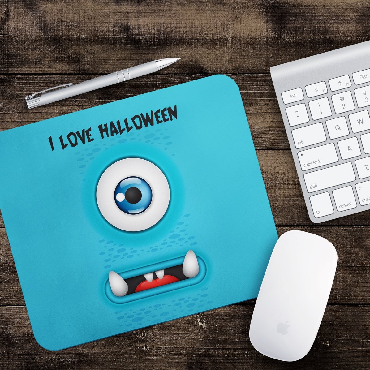 Individuell gestaltetes Mauspad mit Text – Modell „Monster“