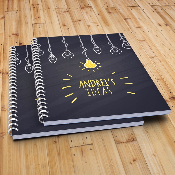 Personalisiertes Notizbuch – Bright Ideas