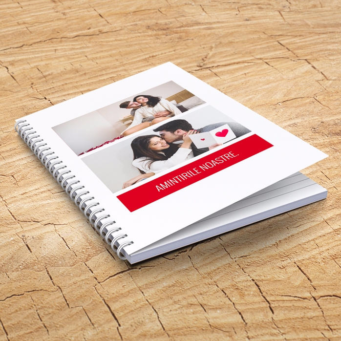 Personalisiertes Notizbuch mit 2 Fotos und Text