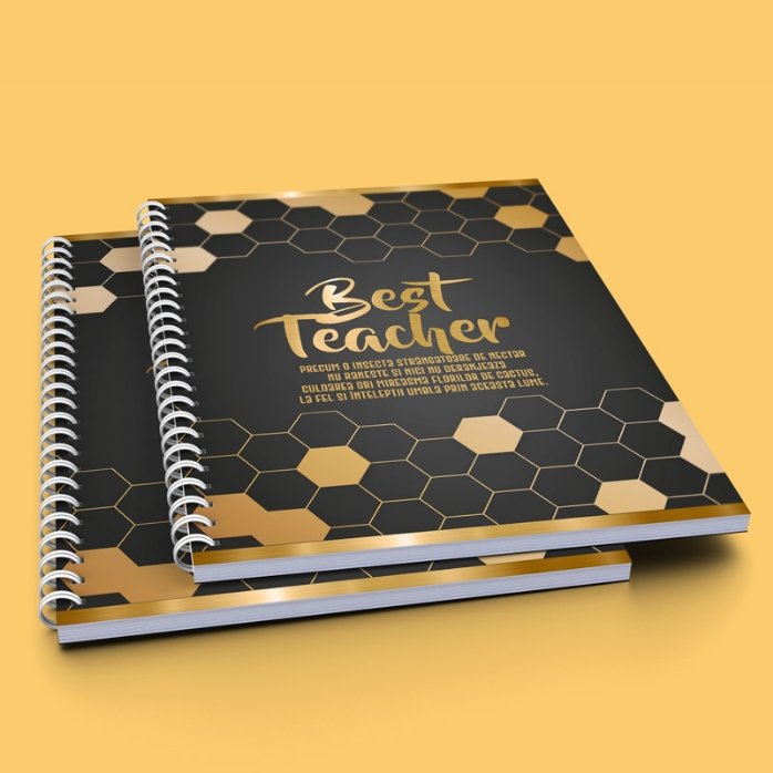 Personalisiertes Notizbuch mit Schriftzug – „Best teacher“