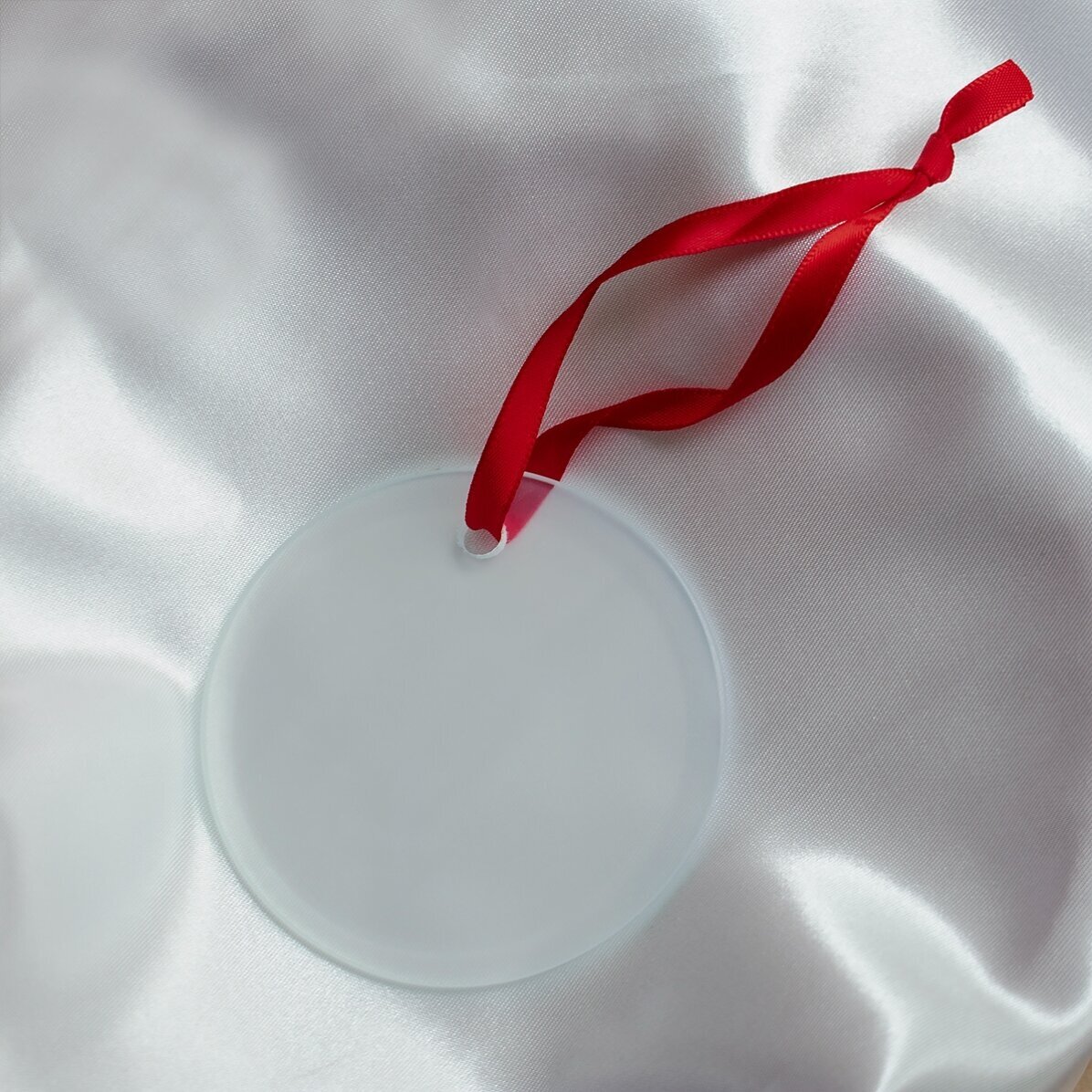 Personalised round ornament with logo and message - Merry Christmas!