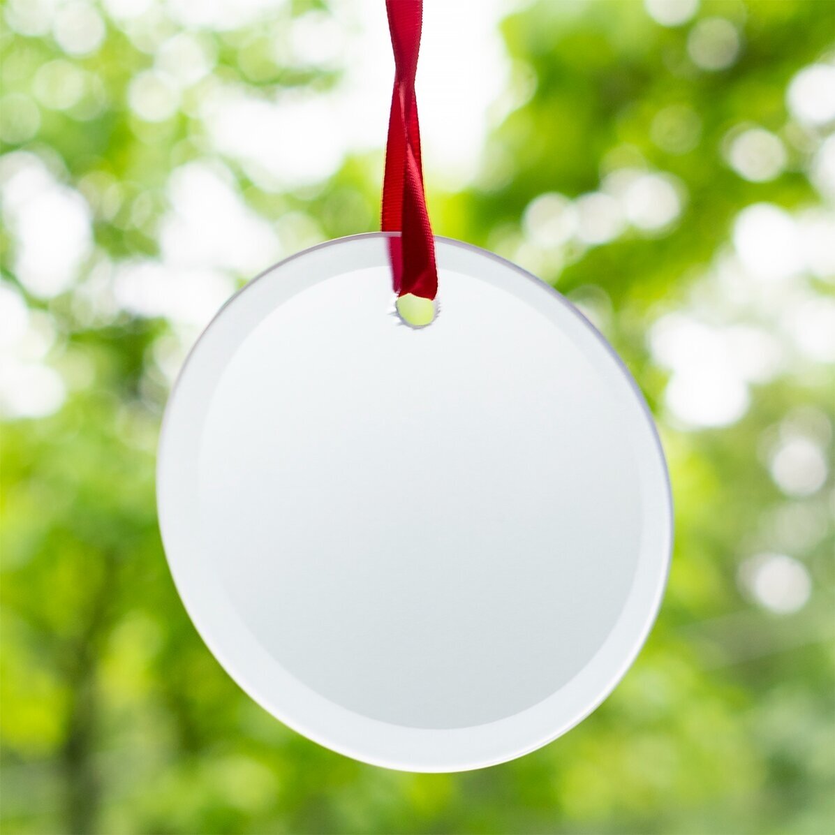 Personalised round ornament with logo and message - Merry Christmas!
