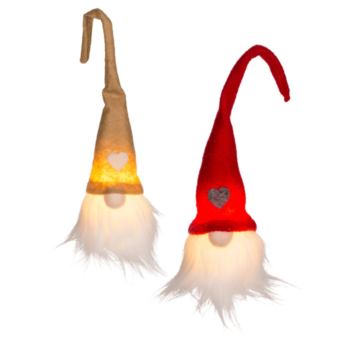 Spiridus-Weihnachtsbaumschmuck aus Achat mit Lichtern