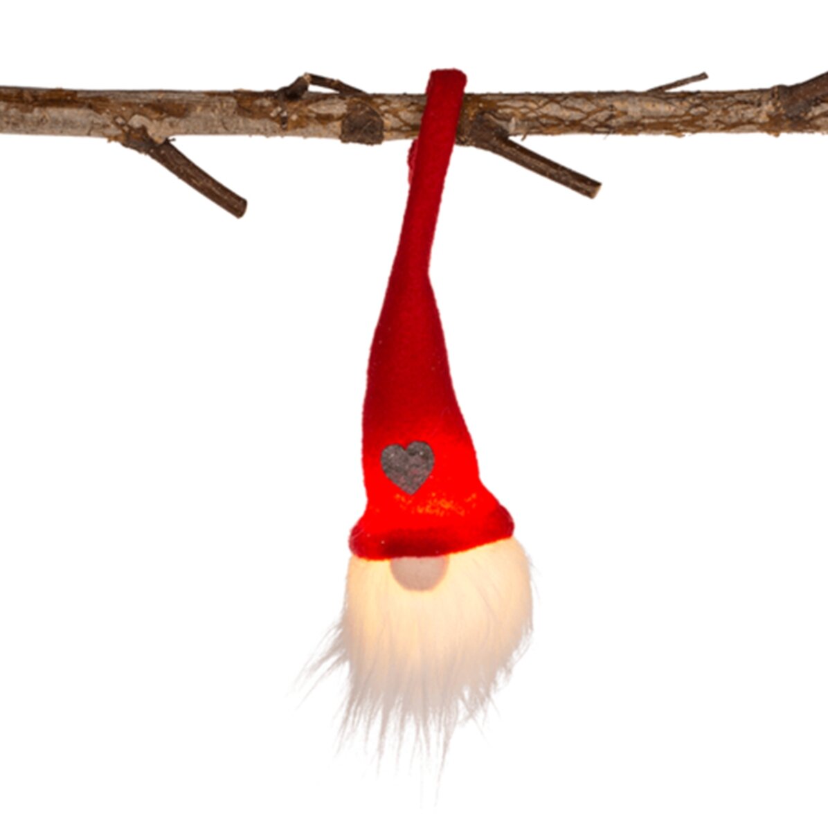 Spiridus-Weihnachtsbaumschmuck aus Achat mit Lichtern