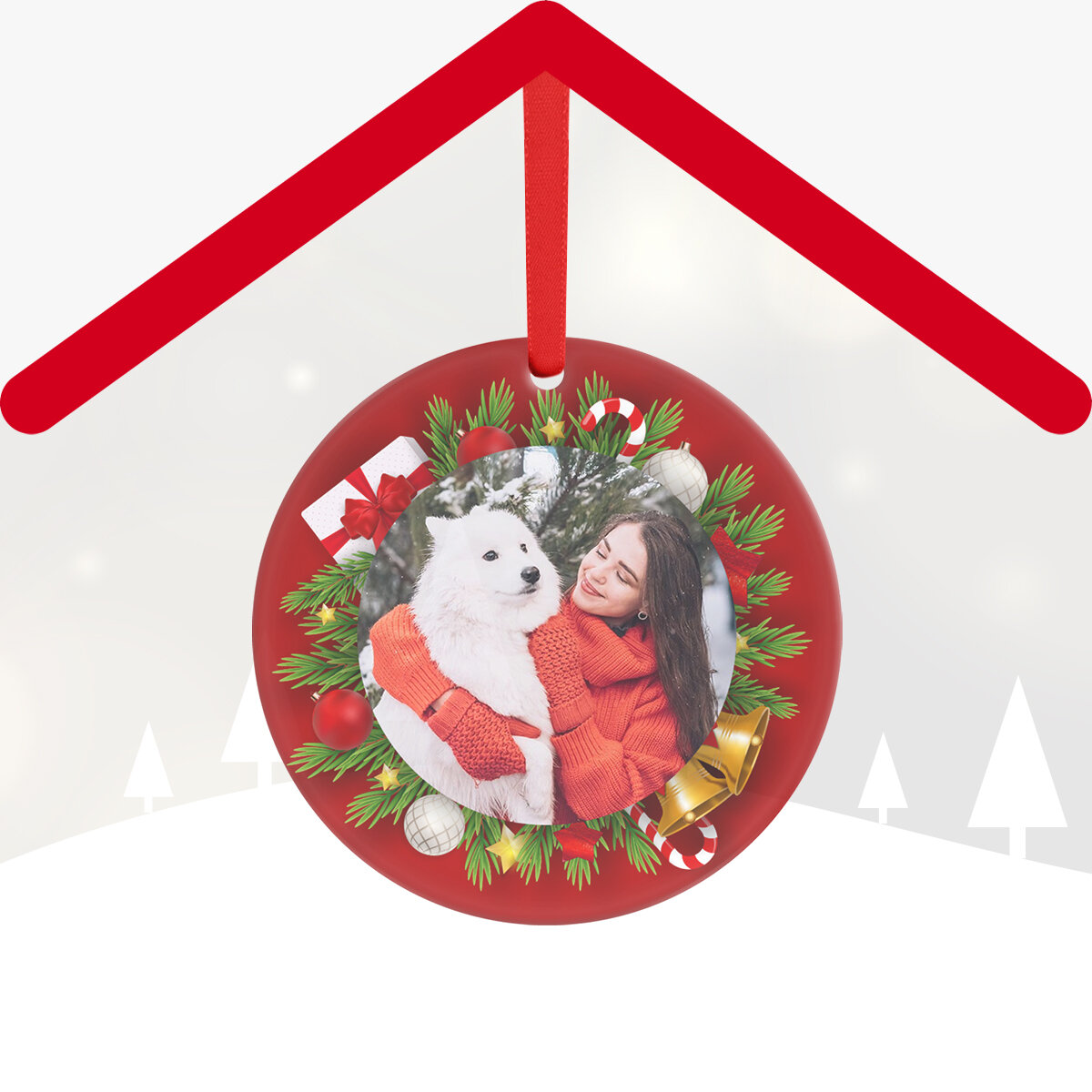 Runde Weihnachtsglaskugeln