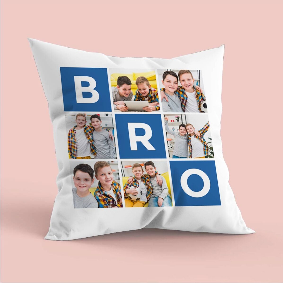 Personalised cushion with 6 photos and message - Family