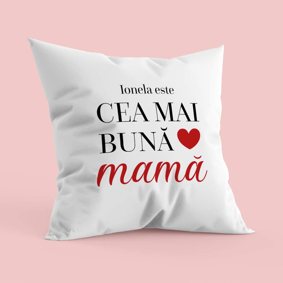 Personalised cushion with message for godparents