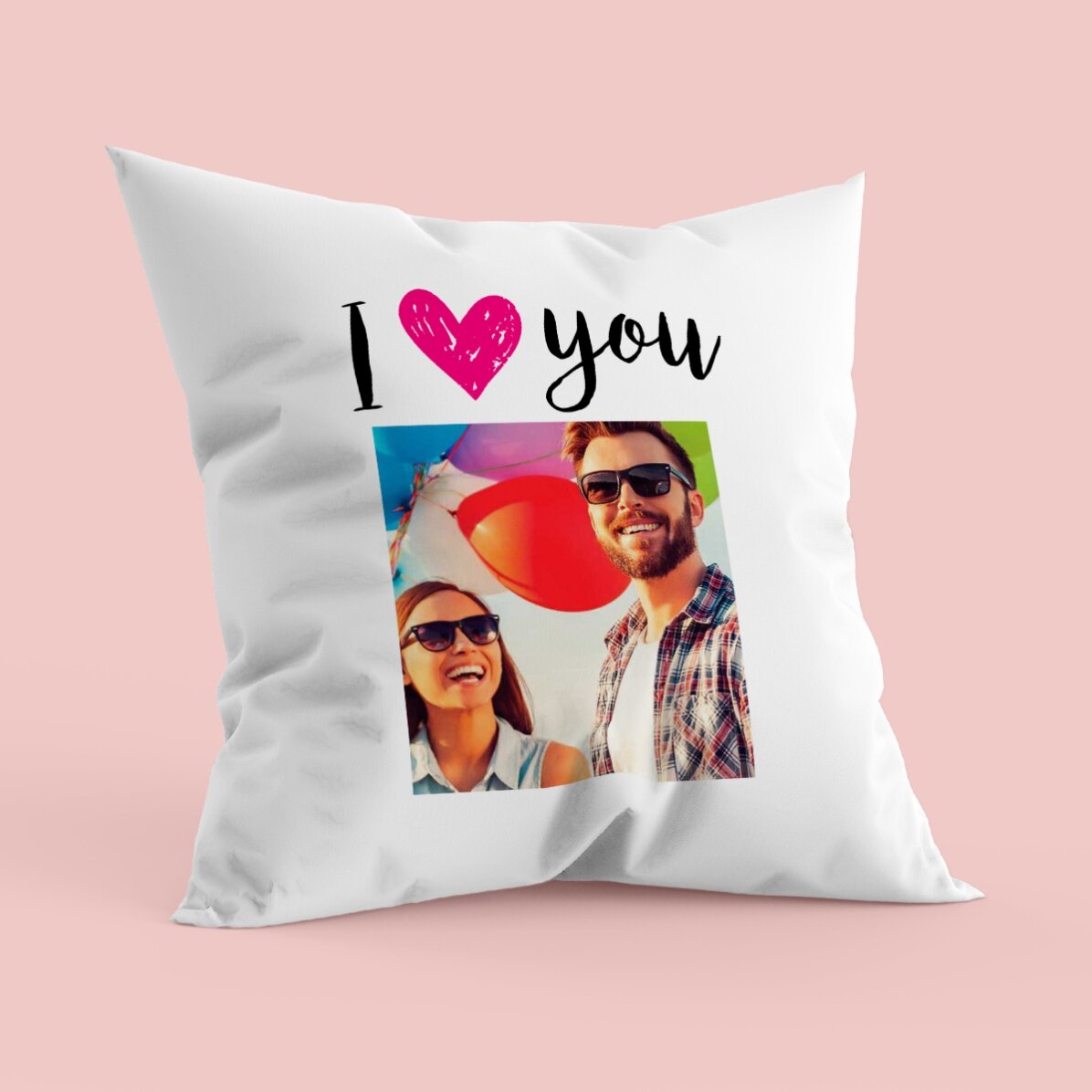 Personalisiertes Kissen mit einem Foto – I love you