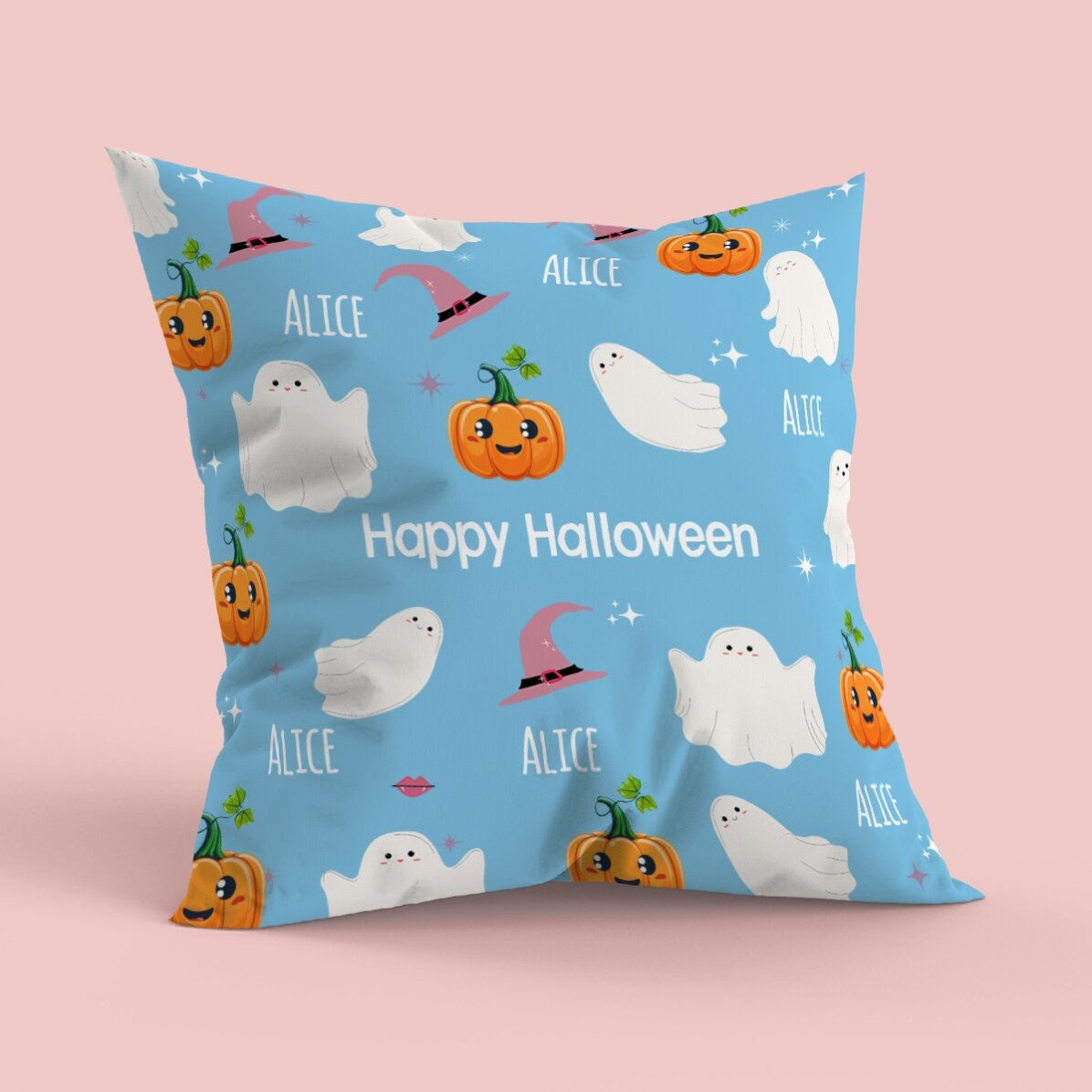 Personalisiertes Kissen mit Text – Niedliches Halloween