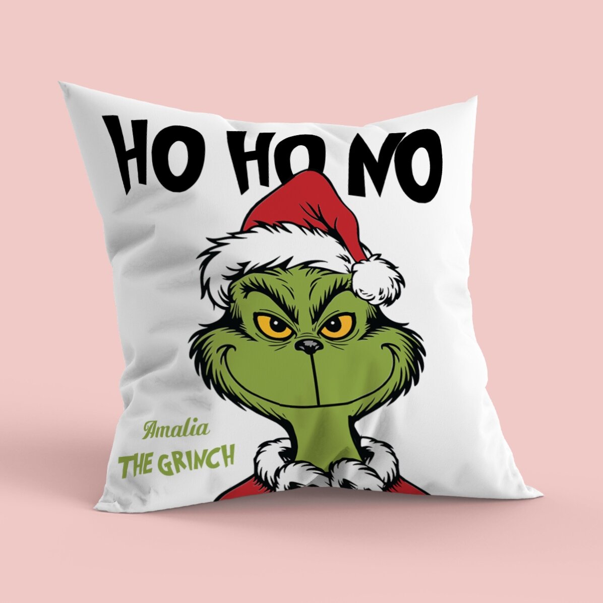Personalisiertes Kissen mit Text – Grinch