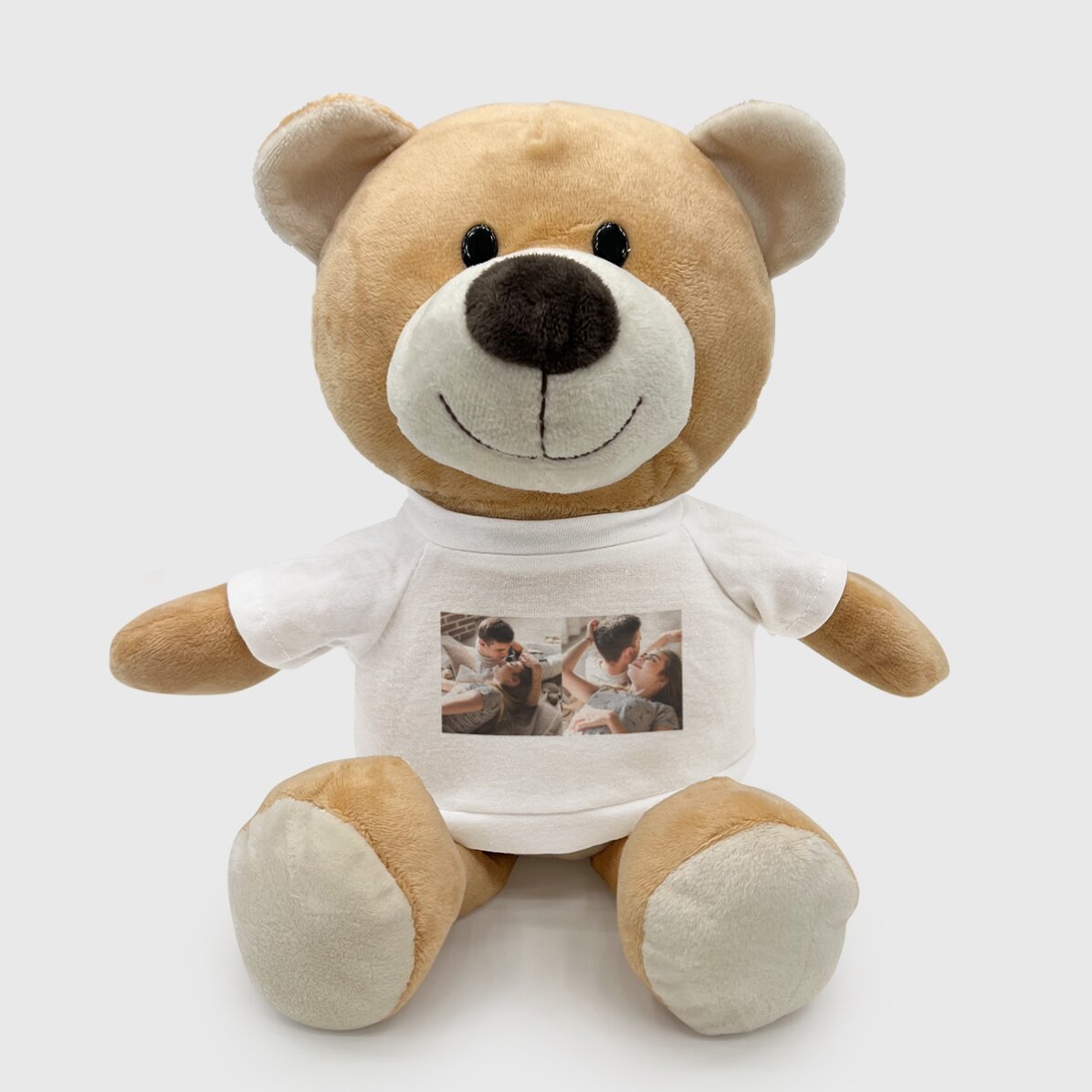 Außerdem ein personalisiertes Teddybärchen mit zwei Fotos