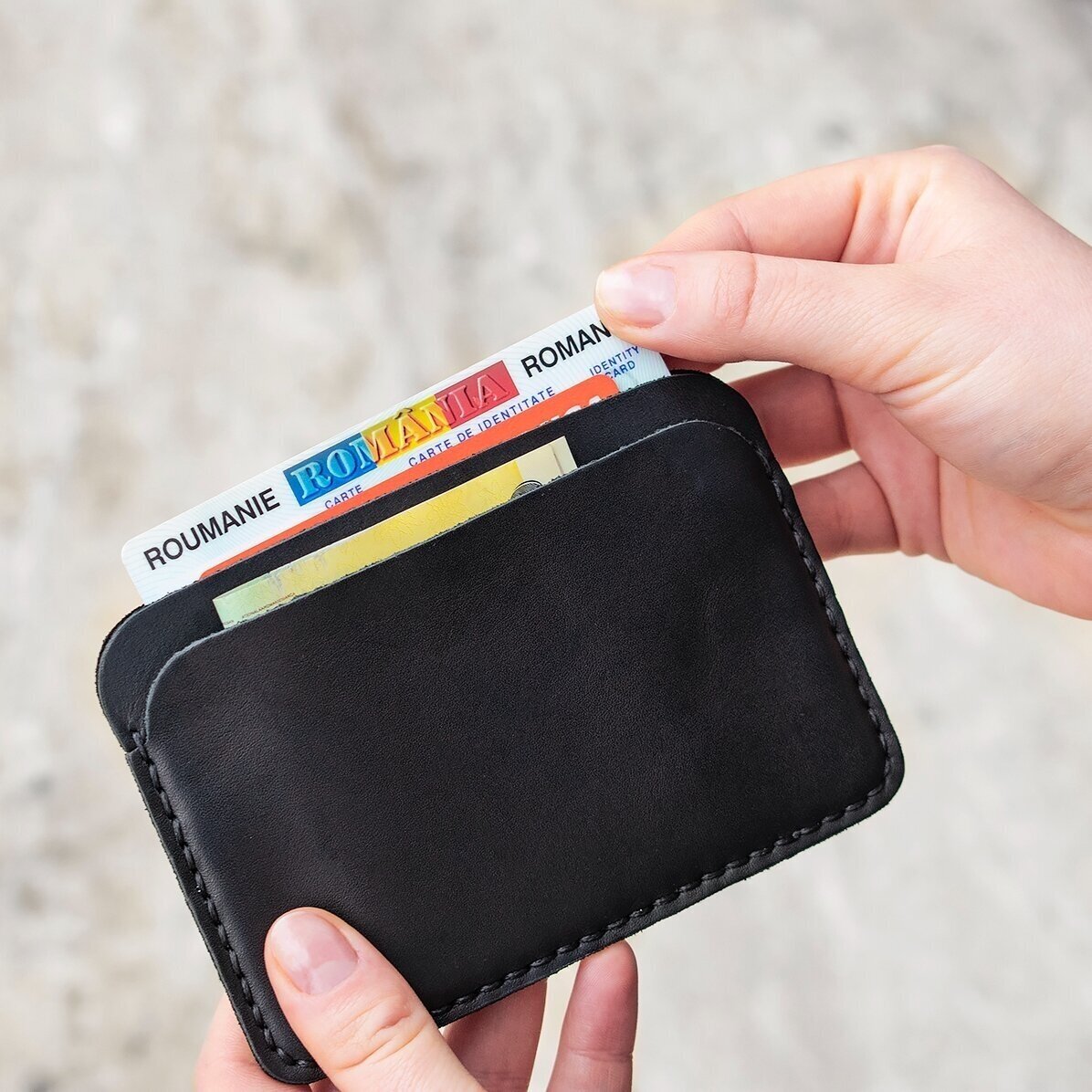 Personalisierte Lederbrieftasche mit Initialen – Herz