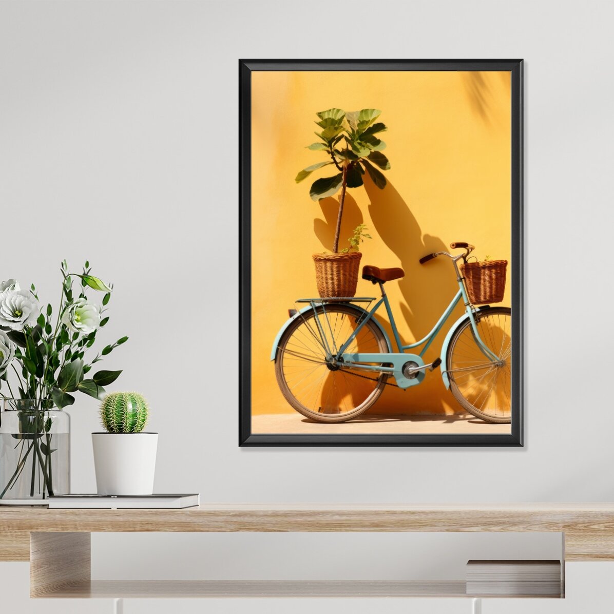 Poster „Fahrrad mit Pflanze“