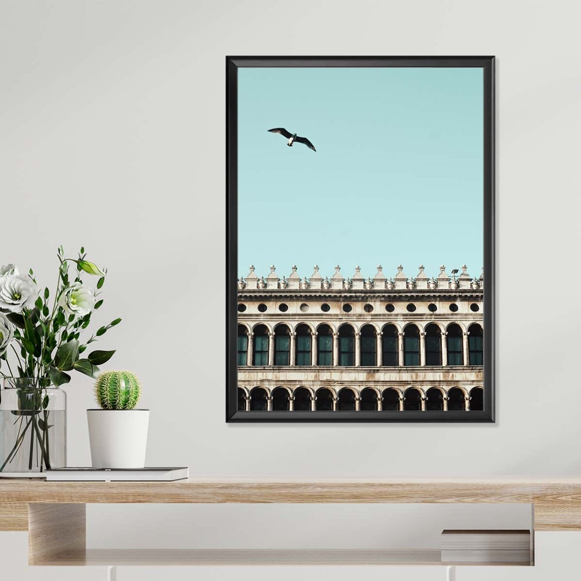 Poster bird and building