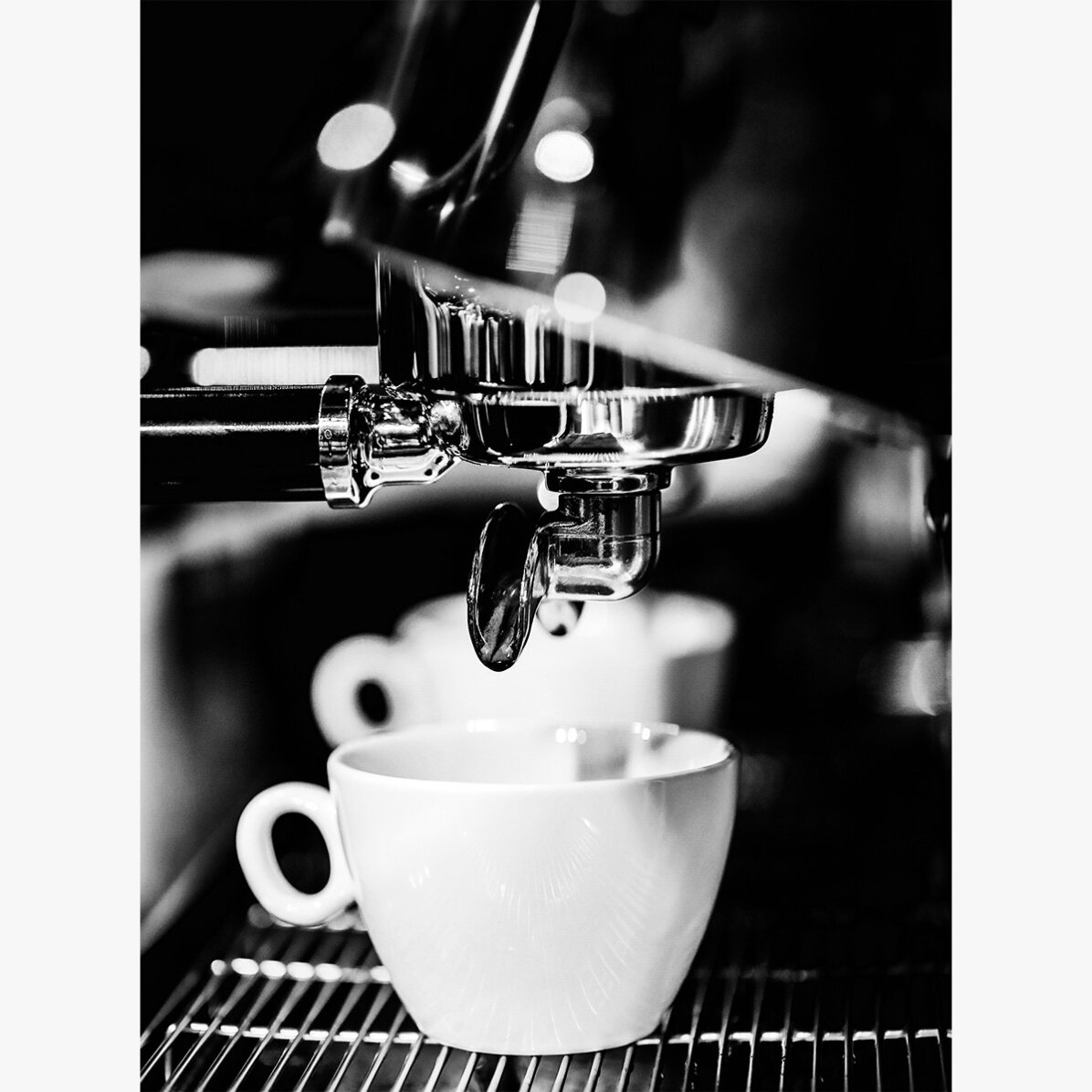 Poster „Black and White Coffee Time“