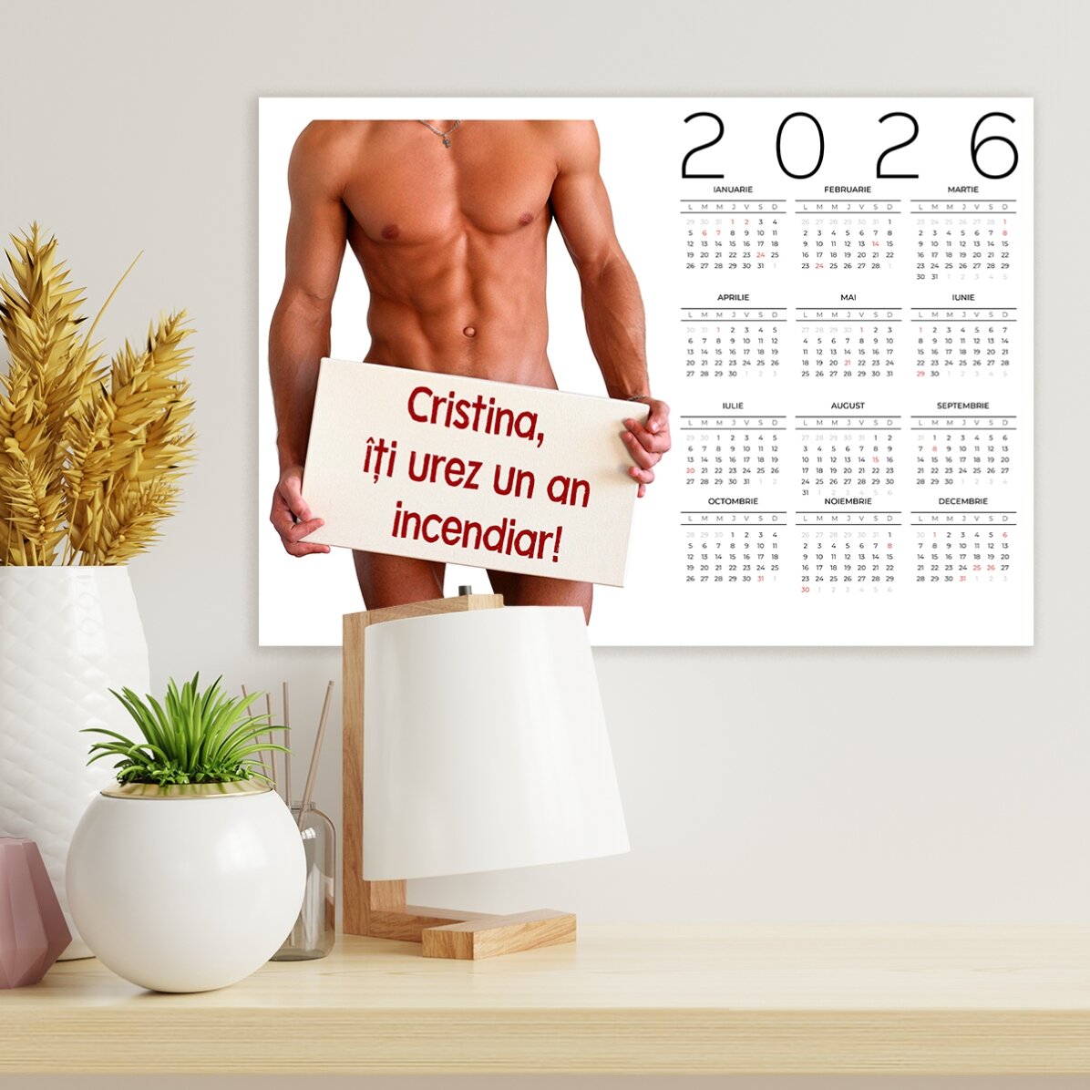 Personalised calendar poster with message - Hoooooot