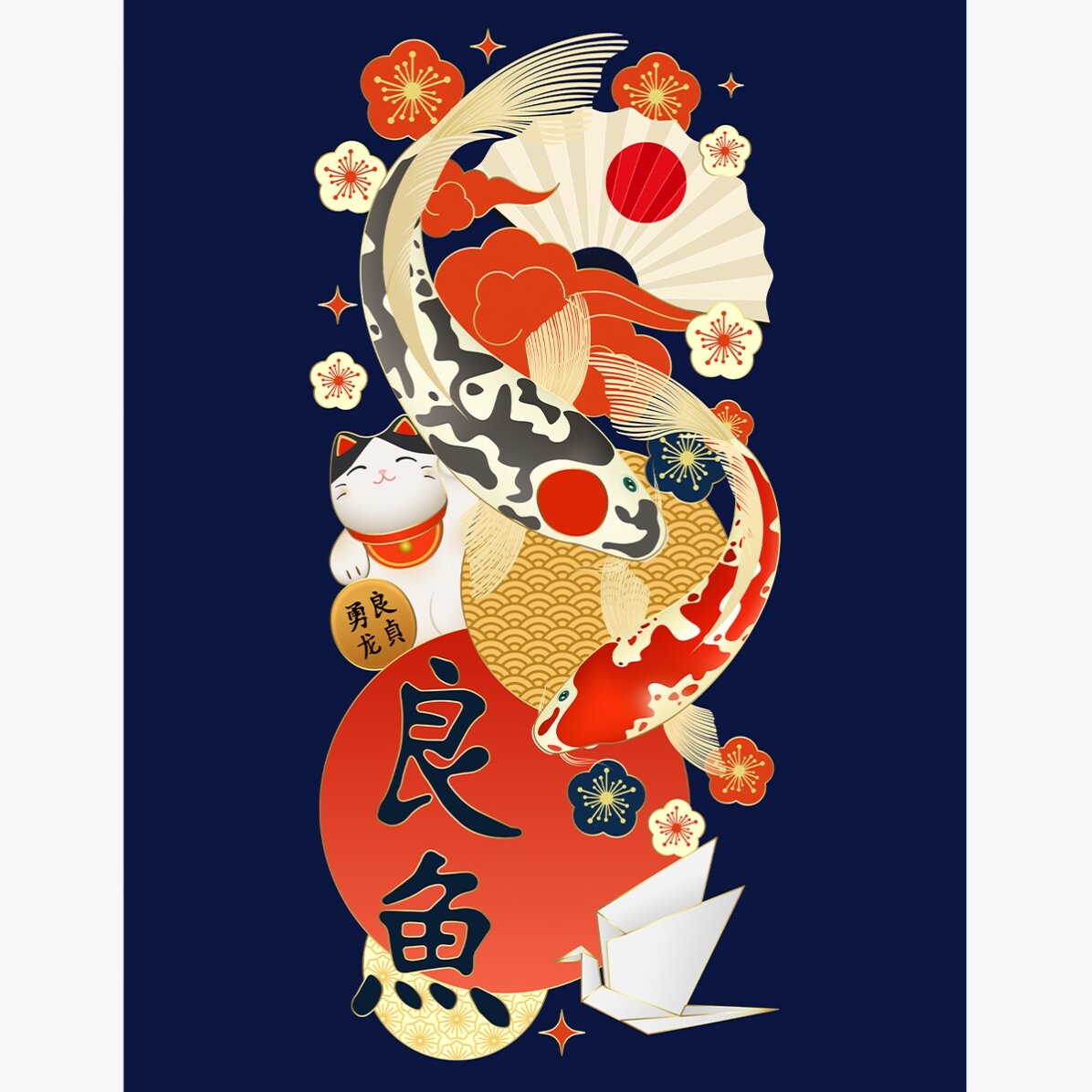 Poster „Japanische Elemente“