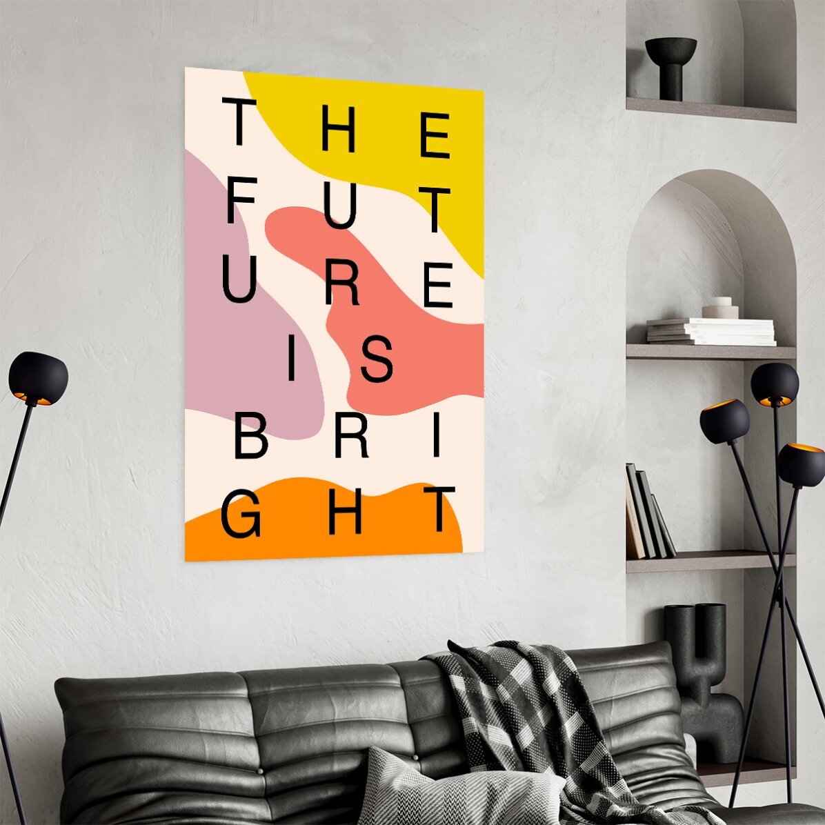 Poster „Future is bright“, Farbtupfer