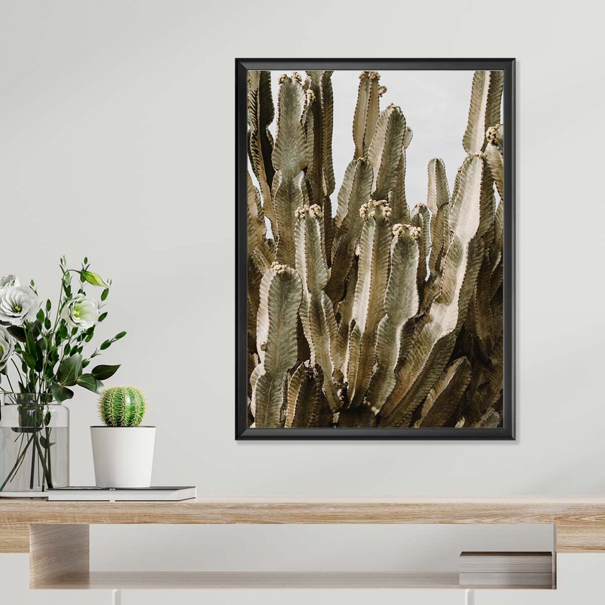 Green cactus poster