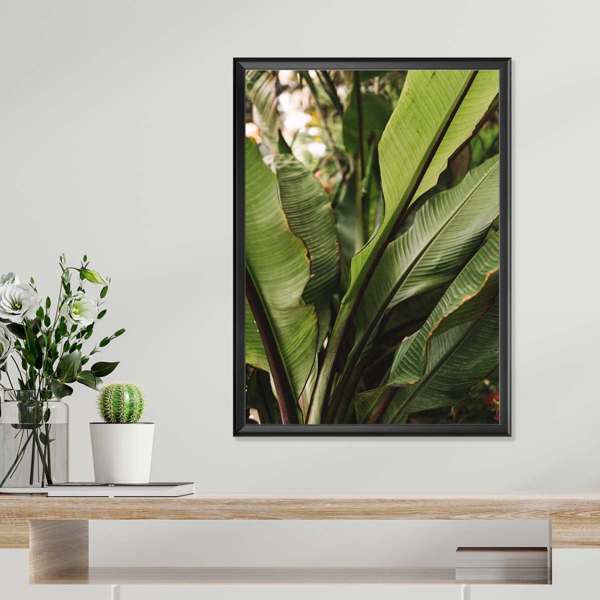 Green leaves poster